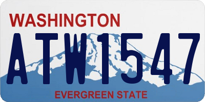 WA license plate ATW1547