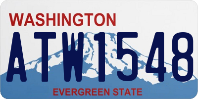WA license plate ATW1548
