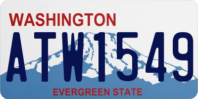 WA license plate ATW1549