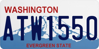 WA license plate ATW1550