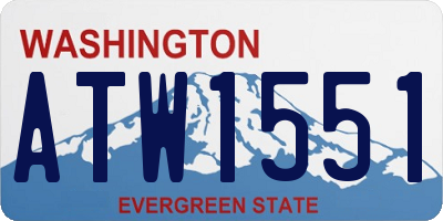 WA license plate ATW1551