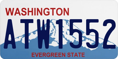 WA license plate ATW1552