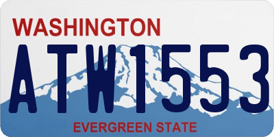 WA license plate ATW1553