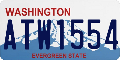 WA license plate ATW1554