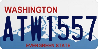 WA license plate ATW1557