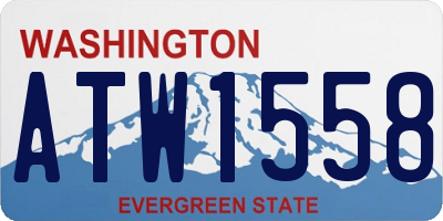 WA license plate ATW1558