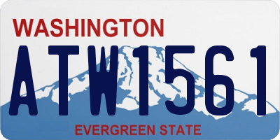 WA license plate ATW1561