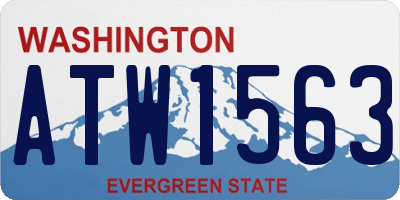 WA license plate ATW1563
