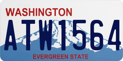 WA license plate ATW1564