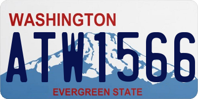 WA license plate ATW1566