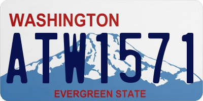 WA license plate ATW1571