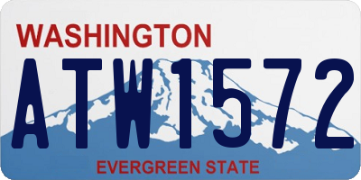WA license plate ATW1572
