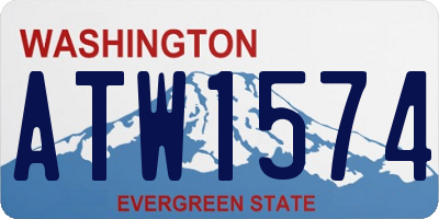 WA license plate ATW1574
