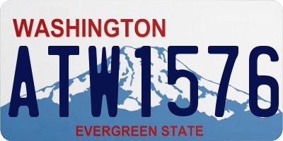 WA license plate ATW1576