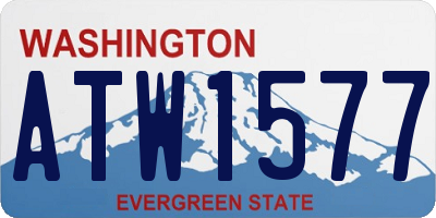 WA license plate ATW1577