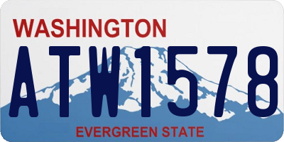 WA license plate ATW1578
