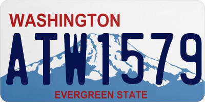 WA license plate ATW1579