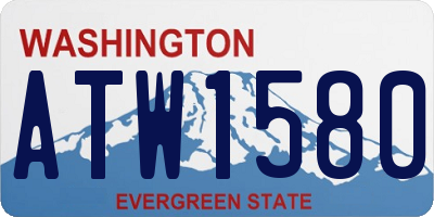 WA license plate ATW1580