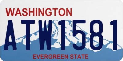 WA license plate ATW1581