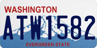 WA license plate ATW1582