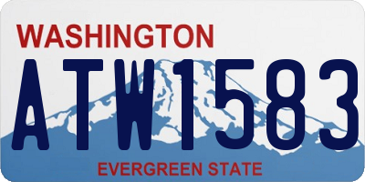 WA license plate ATW1583