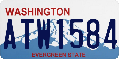 WA license plate ATW1584