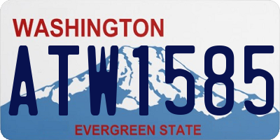 WA license plate ATW1585