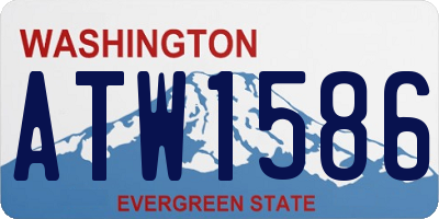 WA license plate ATW1586