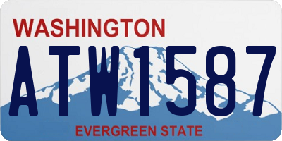 WA license plate ATW1587