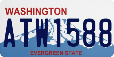 WA license plate ATW1588
