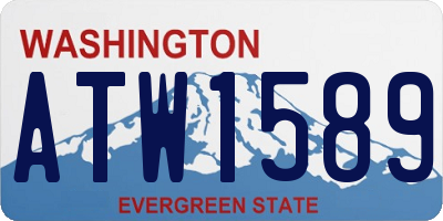 WA license plate ATW1589
