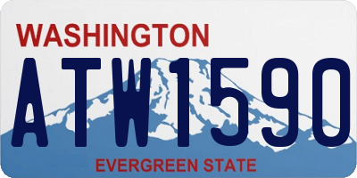 WA license plate ATW1590