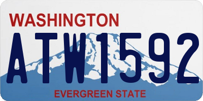 WA license plate ATW1592