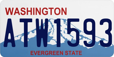 WA license plate ATW1593