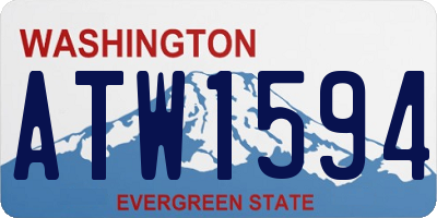 WA license plate ATW1594