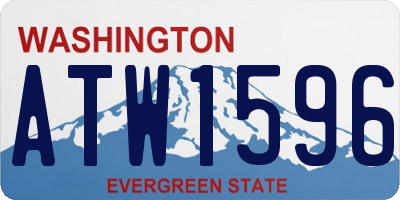 WA license plate ATW1596