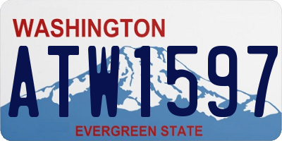 WA license plate ATW1597