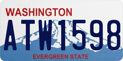 WA license plate ATW1598