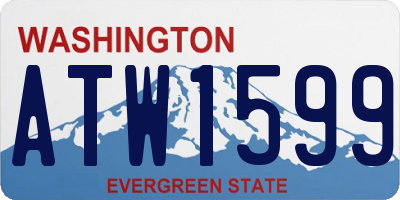 WA license plate ATW1599