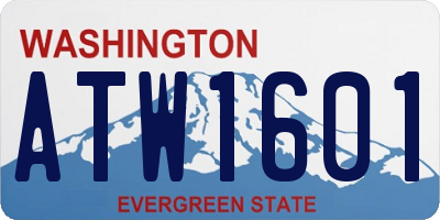 WA license plate ATW1601
