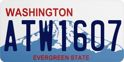WA license plate ATW1607