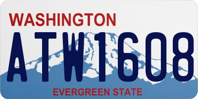 WA license plate ATW1608