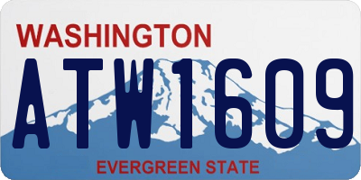WA license plate ATW1609