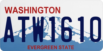 WA license plate ATW1610