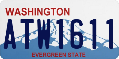 WA license plate ATW1611