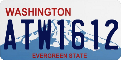 WA license plate ATW1612