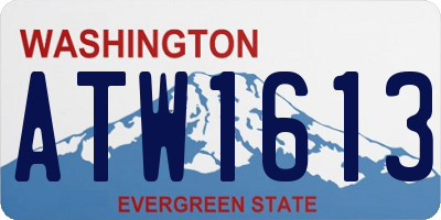 WA license plate ATW1613