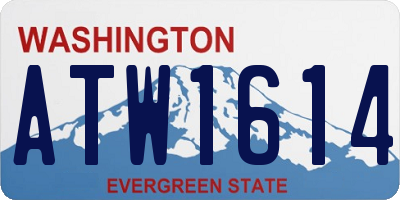 WA license plate ATW1614