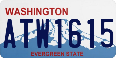 WA license plate ATW1615