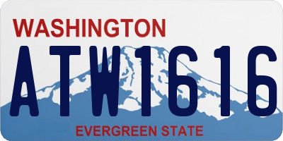 WA license plate ATW1616